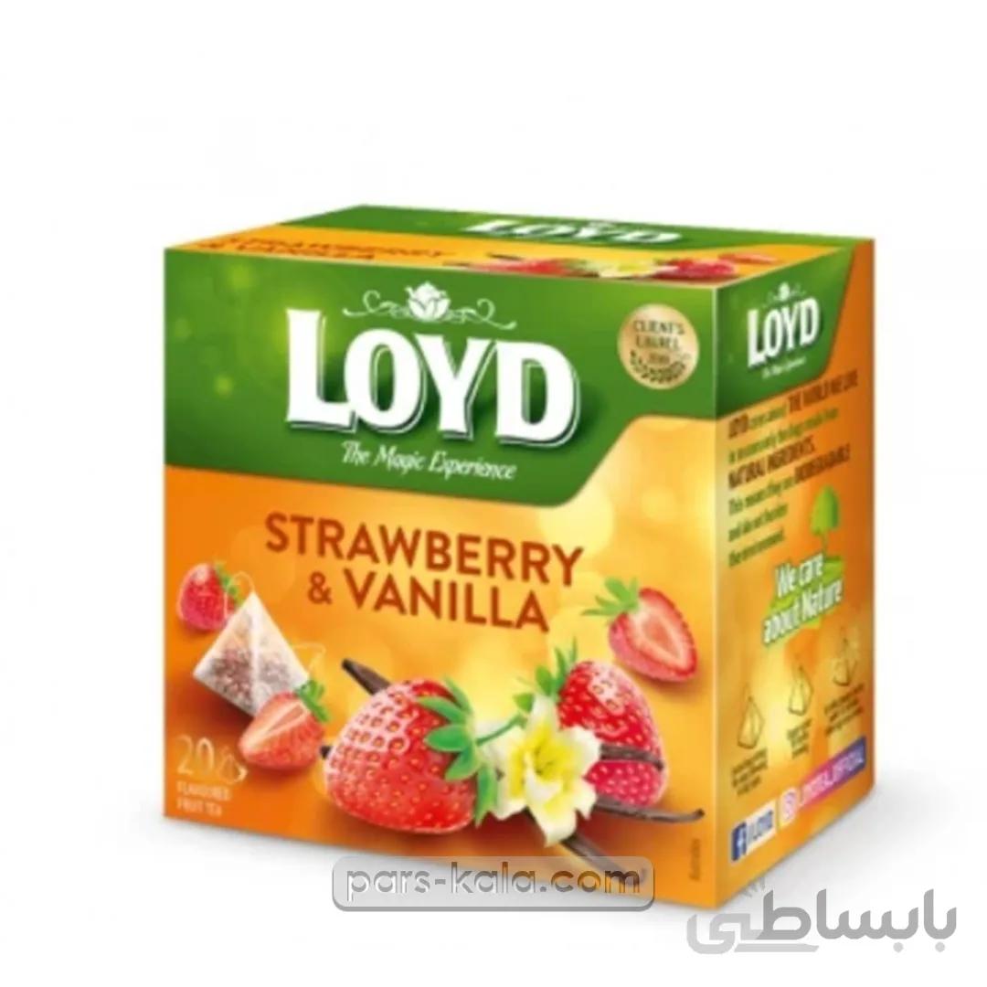 دمنوش لوید توت فرنگی وانیلی40گرم Loyd
