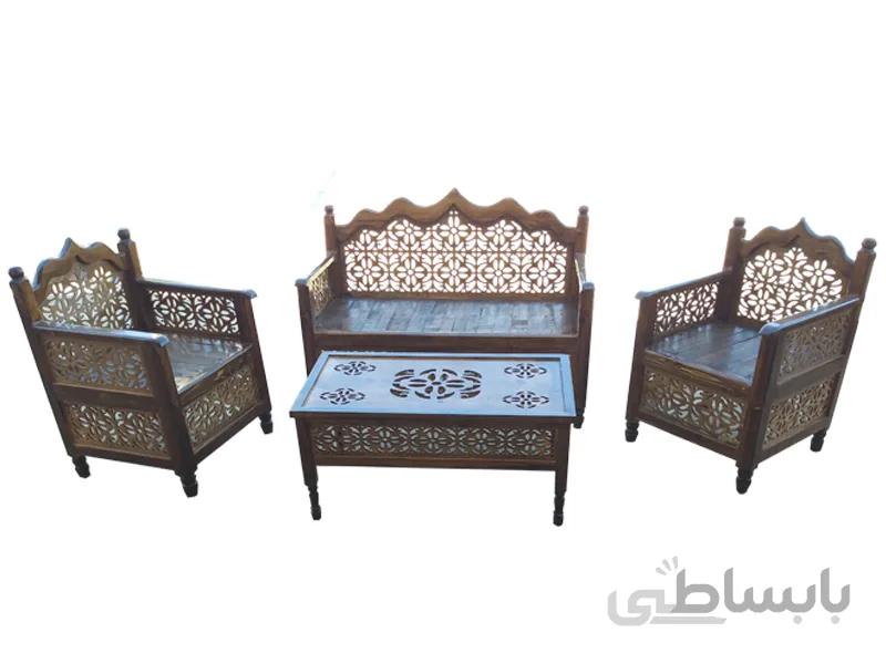 مبلمان ۴ نفره nasr-4xs5 با یک جلومیزی