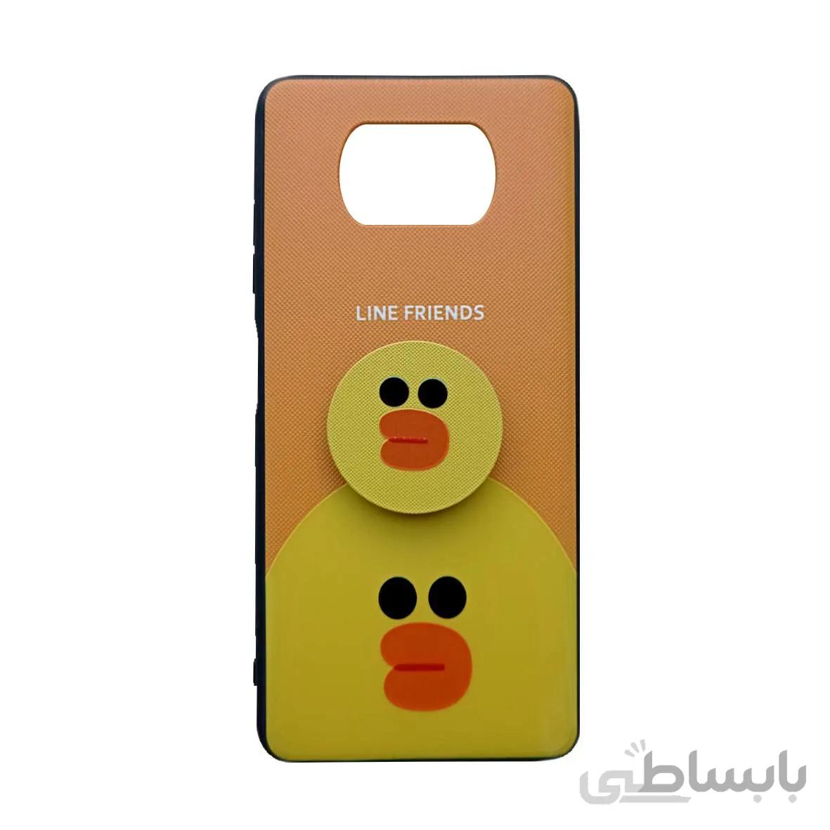 مشخصات قاب گارد شیایومی POCO X3 پاپ سوکت دار طرح LINE FRIENDS