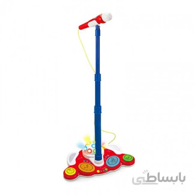 میکروفن اسباب بازی پایه دار کودک قرمز winfun مدل 002044