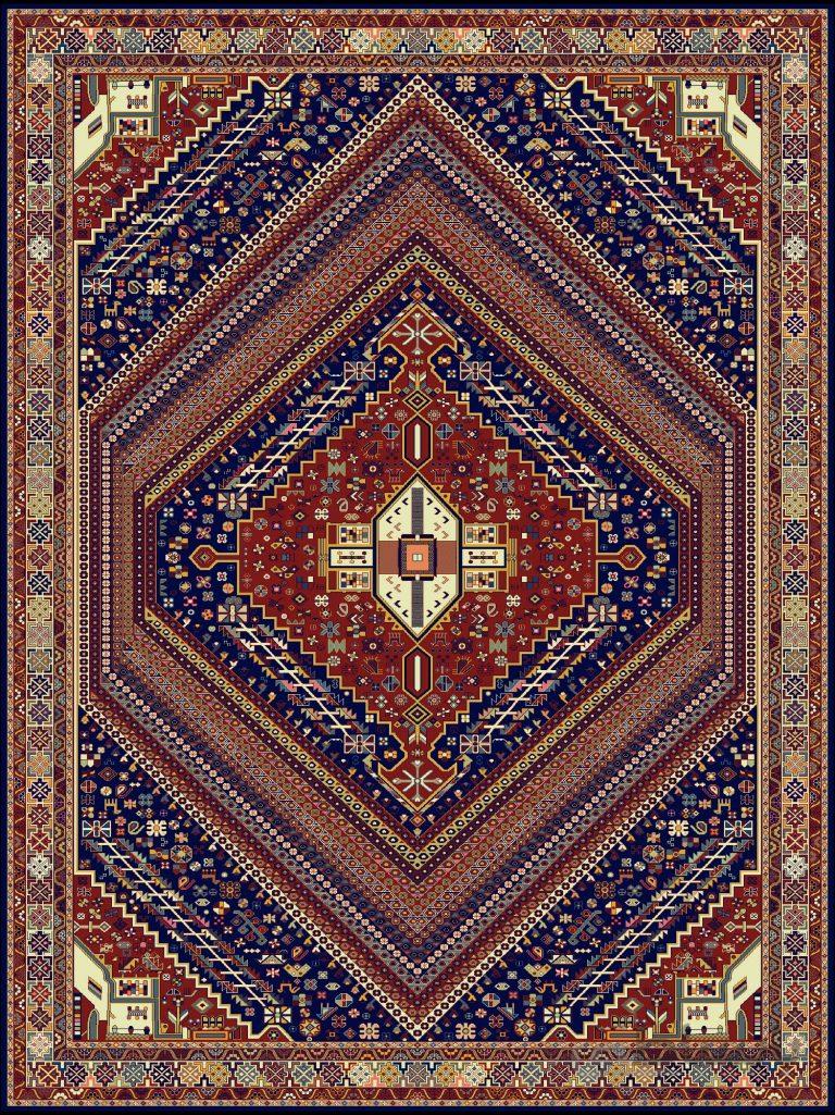 فرش ستاره کویر یزد مدل ایساتیس کد IA-I048-8190