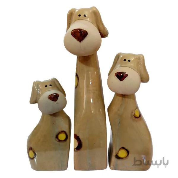 مجسمه مدل خانواده سگ مجموعه 3 عددی