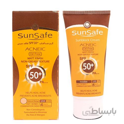 کرم ضد افتاب +SPF 50 فاقد چربی سان سیف