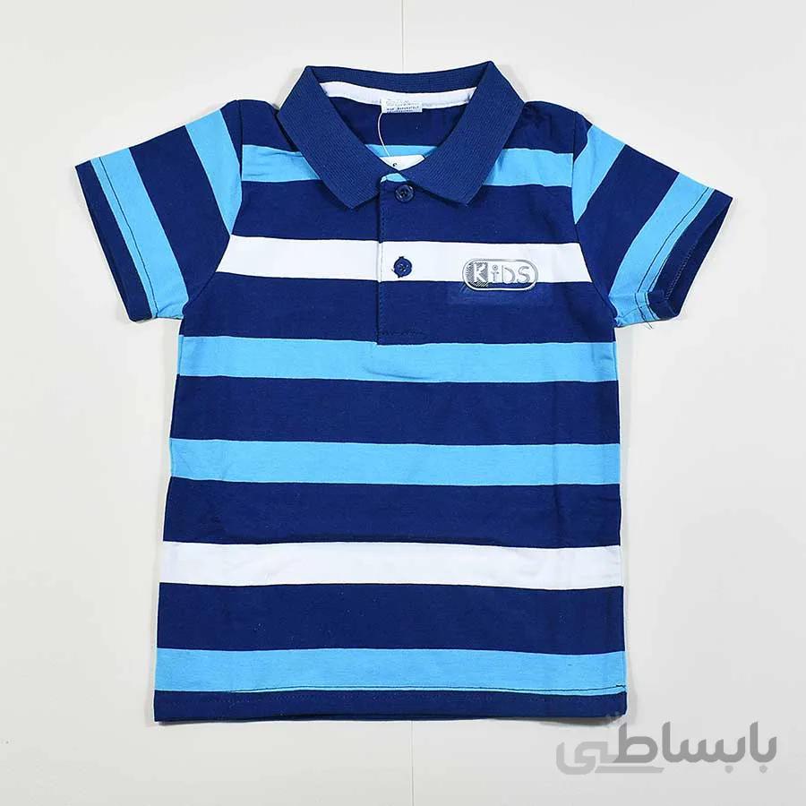 تیشرت پسرانه بچه گانه راه راه کد 2354