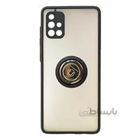قاب محافظ مات انگشتی سامسونگ آ71 4جی Translucent Matte Hybrid Ring Case samsung a71 4Gمشکی