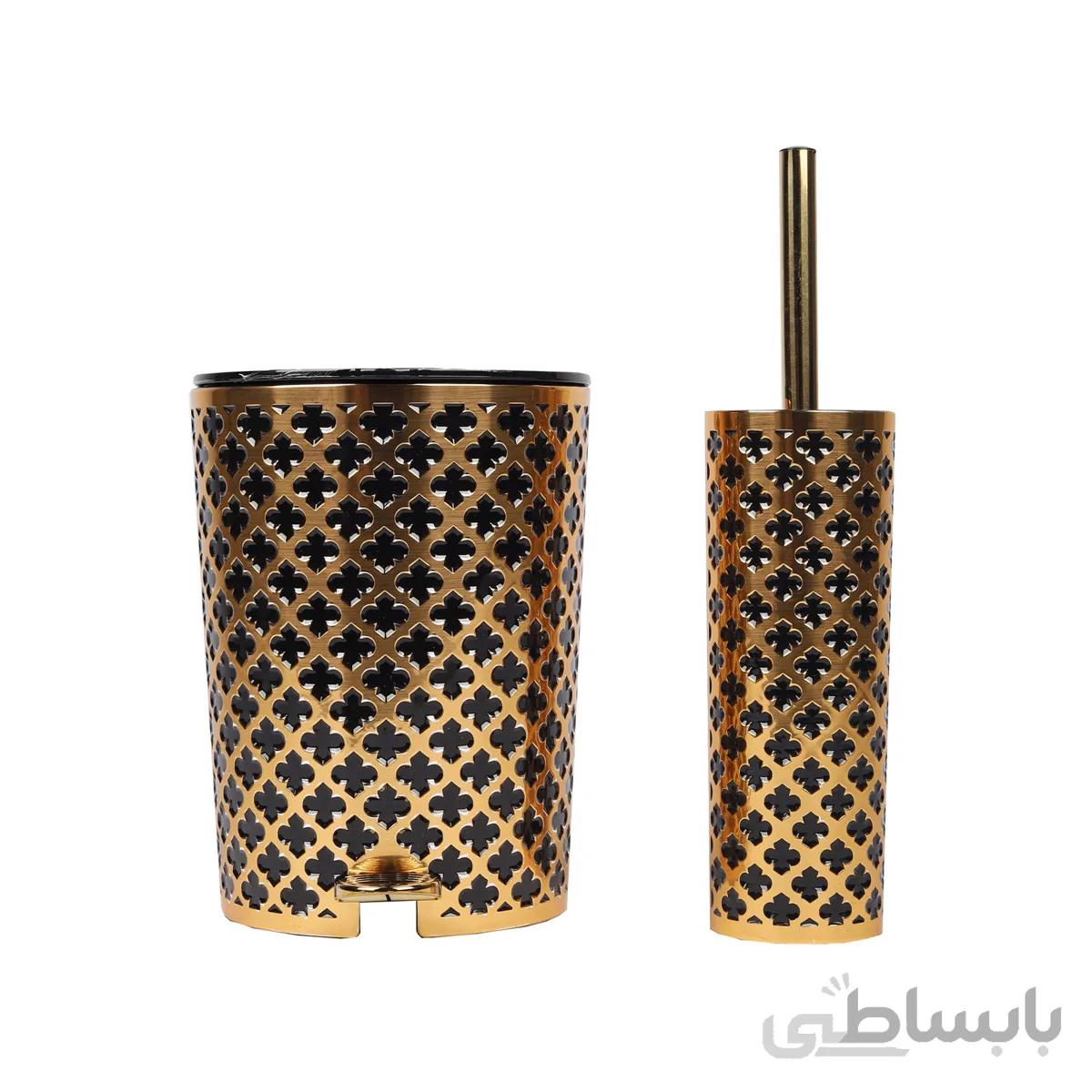 سطل و فرچه طرح گل سایز 1 لیمون ا -
