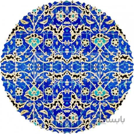 رومیزی مخمل گرد کاشی لعابی