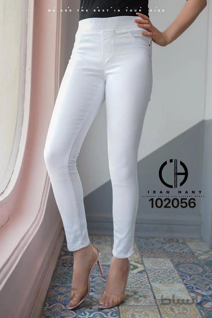 شلوار جین OLD NAVY سفید کمرکش ایران هانی ۱۰۲۰۵۶