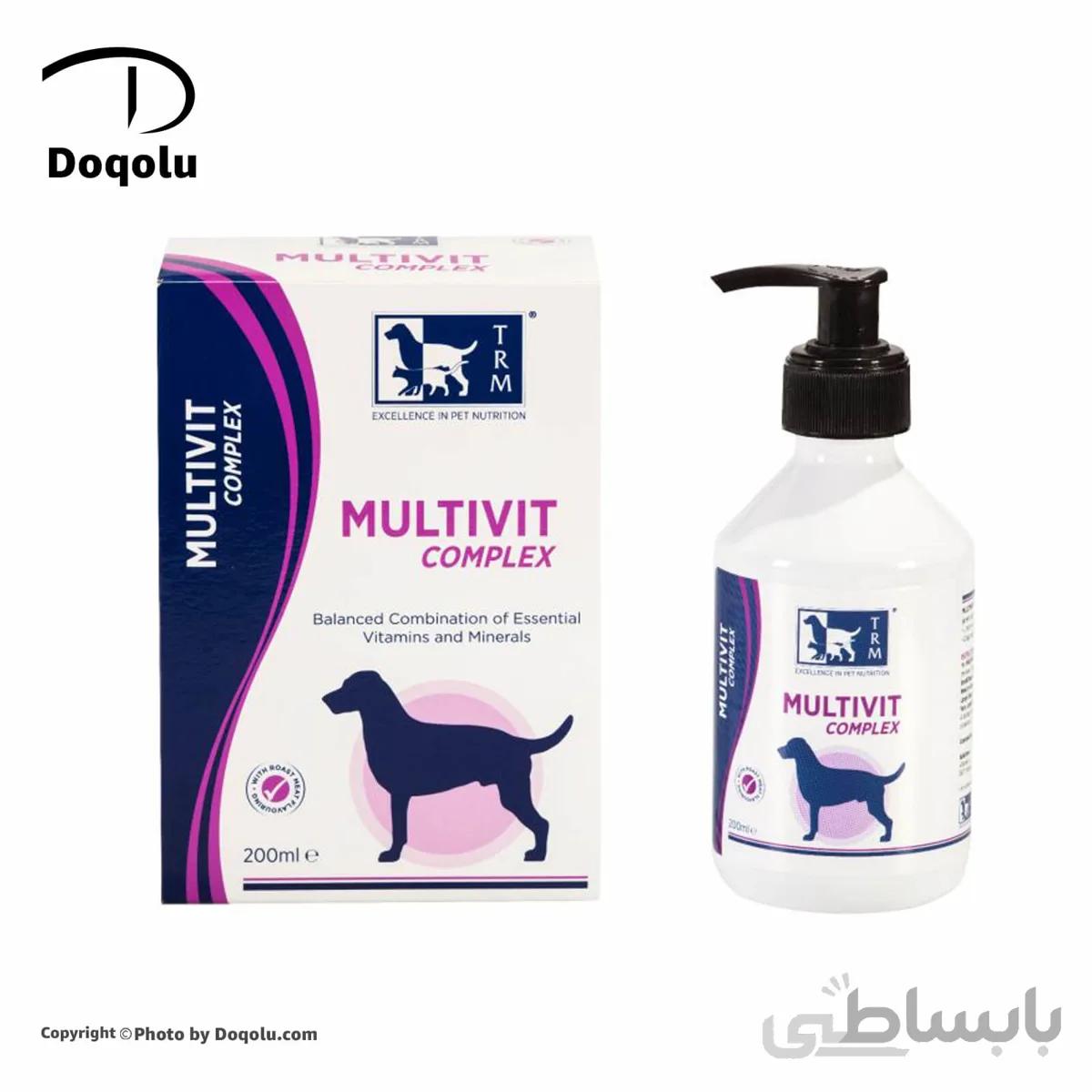 شربت مولتی ویتامین و مکمل غذایی سگ مولتیویت کامپلکس برند تیآرام – TRM Multivit Complex