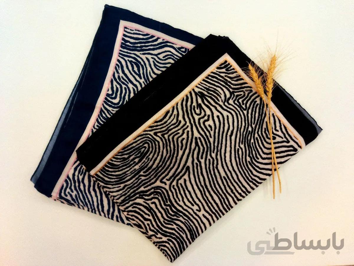 شال طرح گور خری مشکی