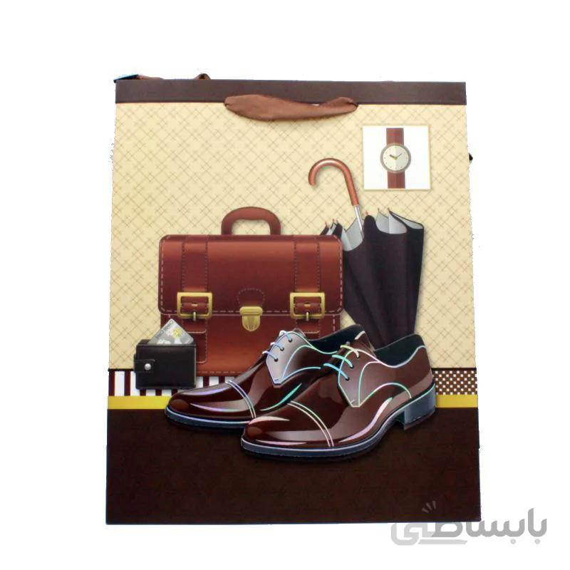ساک هدیه مردانه 3 بعدی طرح ساعت کیف و کفش