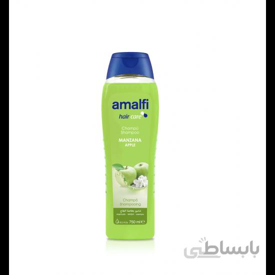 شامپو سر(AMALFI) آمالفی حاوی عصاره سیب و شکوفه سیب مناسب تمام موها حجم 750 میل