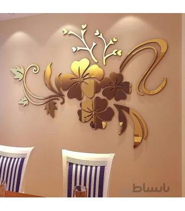 آینه دکوراتیو فانتزی طرح اطلسی (طلایی)