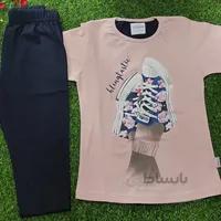 ست تیشرت و شلوارک بچه گانه دخترانه تابستانی کد 1286 - فروشگاه اینترنتی بچه شیک
