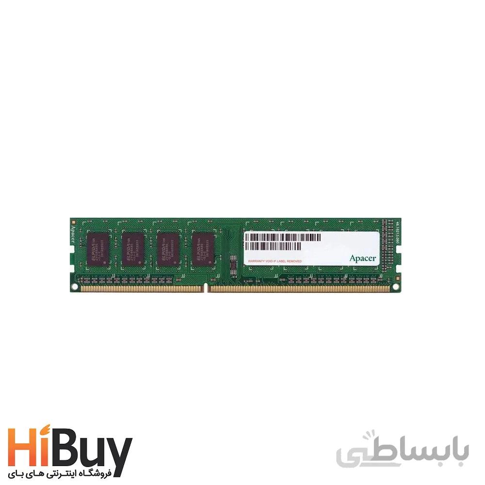 رم کامپیوتر اپیسر UNB PC3-12800 CL11 UDIMM DDR3 1600MHz ظرفیت 8 گیگابایت ا Apacer UNB PC3-12800 CL11 8GB DDR3 1600MHz U-DIMM RAM