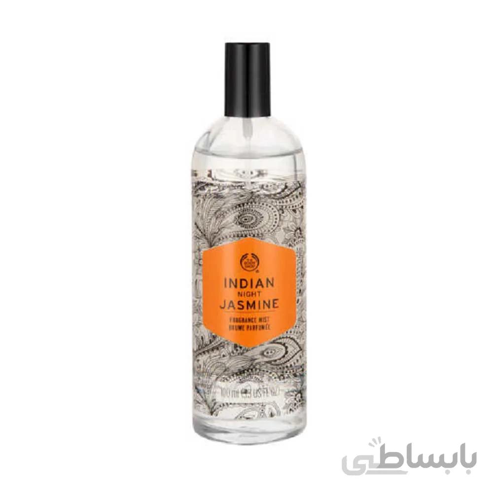 بادی اسپلش بادی شاپ مدل جاسمین jasmine حجم 100 میلی لیتر ا fargrance mist brume parfumee he body shop model indian night jasmine 100ml