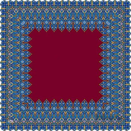 رومیزی مخمل مربع یاقوت