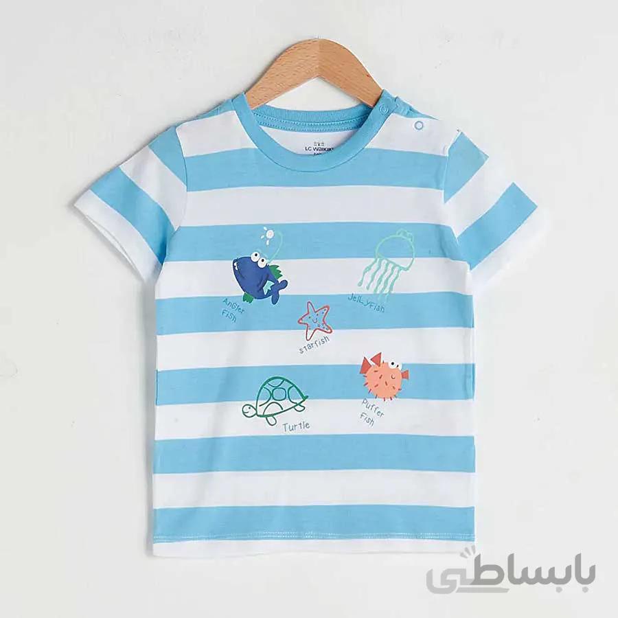 تیشرت بچه گانه پسرانه ال سی وایکیکی دریایی 2386