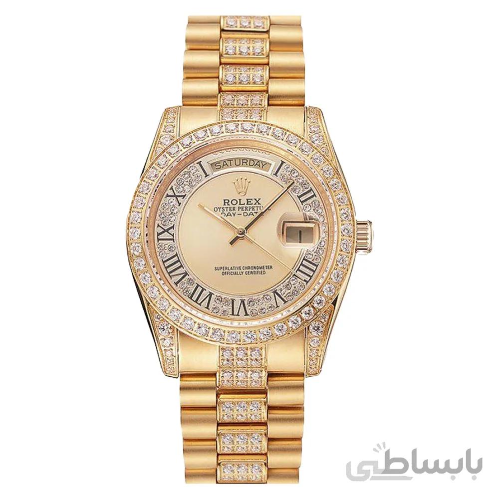 ساعت مچی رولکس مدل Rolex Day-Date Diamond Pave ۴۳۵۳S