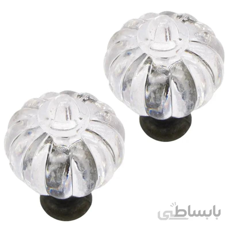 دستگیره تزیینی طرح کریستال ارتفاع 33 میلیمتر بسته 2 عددی