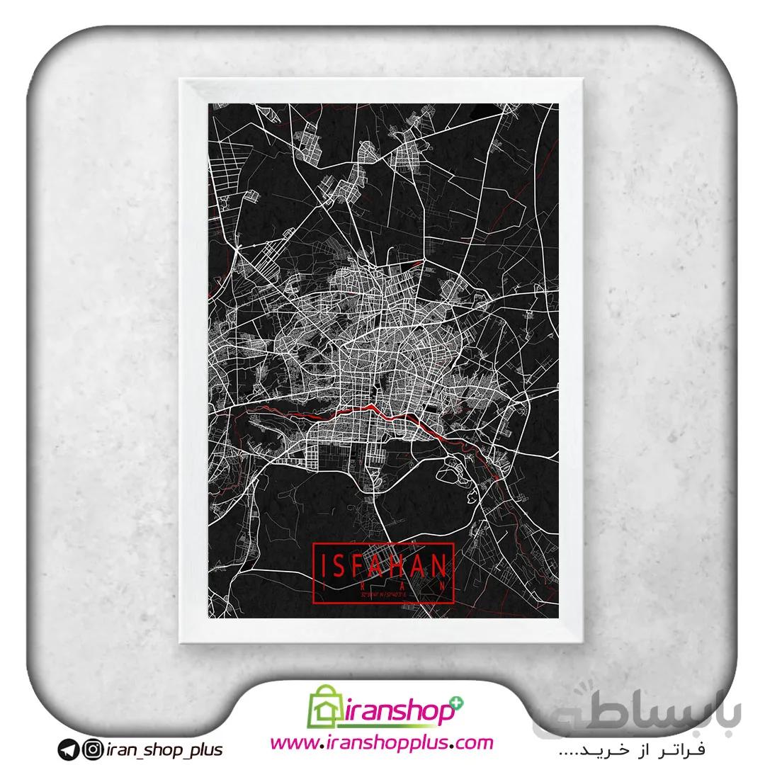 تابلو نقشه شهر اصفهان با تم Oriental