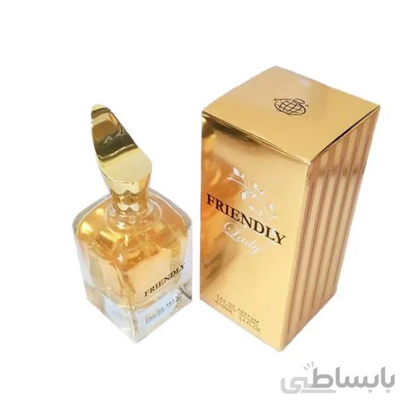 ادو پرفیوم زنانه فراگرنس ورد Fragrance World مدل فرندلی لیدی FRIENDLY LADY /حجم 100 میلی لیتر ا مشابه ادوپرفیوم زنانه پاکورابان لیدی میلیون PACO RABANNE / LADY MILLION