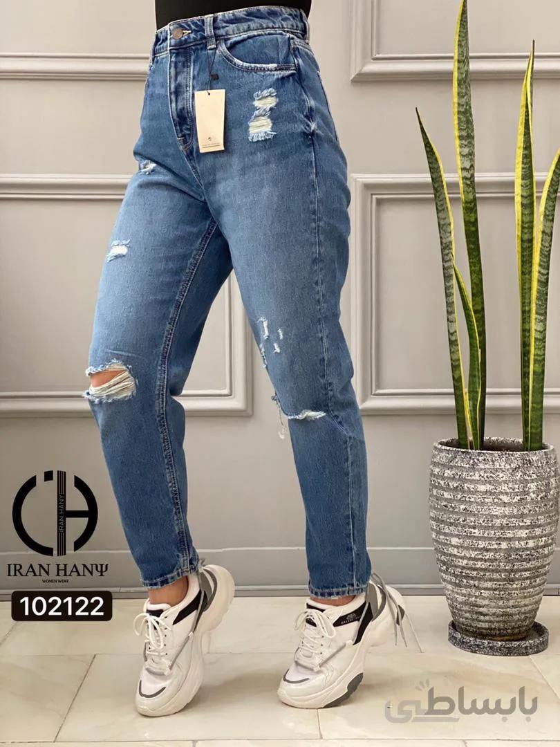 شلوار مام فیت Denim سرزانوزاپ ایران هانی 102122