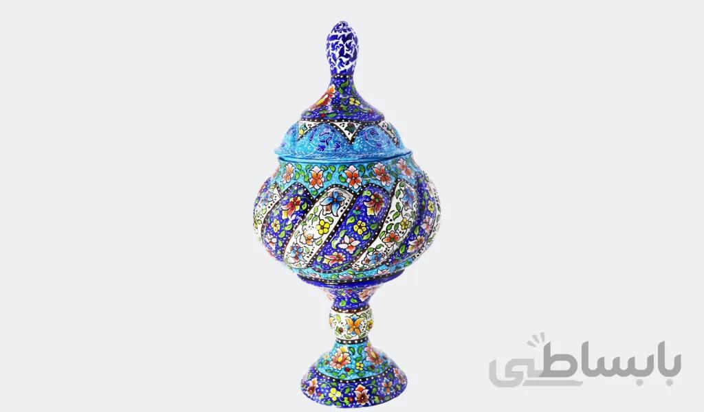 قندان پایه دار اسلیمی ختایی