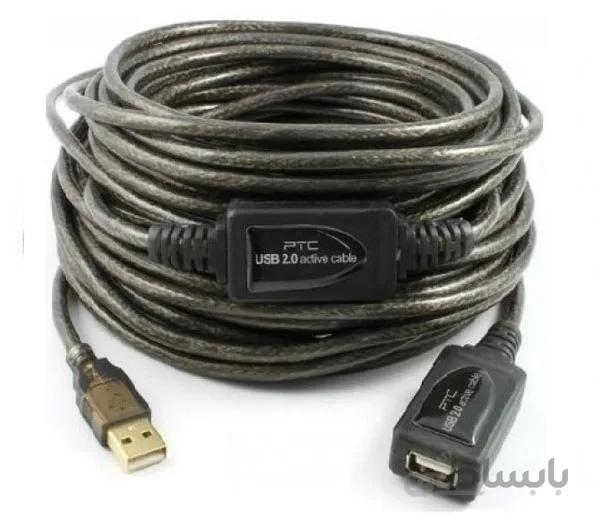کابل افزایش طول USB 2.0 دی نت به طول 20 متر برددار ا D-net USB 2.0 Extension Cable 20m
