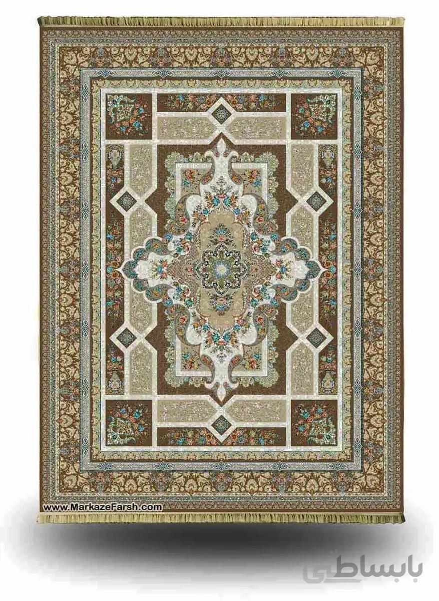 فرش طرح خزان گردویی 1200 شانه گل برجسته