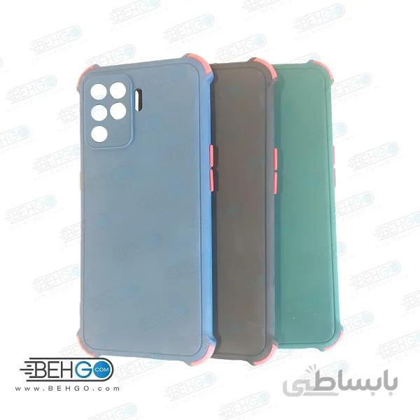 قاب گوشی موبایل اوپو مدل A94 کاور گارد ژله ای دکمه رنگی با محافظ لنز دوربین گوشی Oppo A94