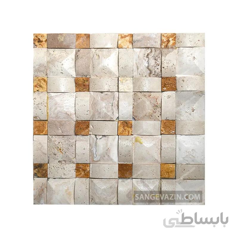 سنگ آنتیک چهارگوش کرم