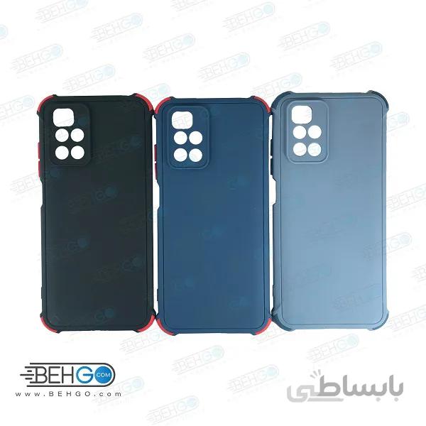 قاب شیائومی ردمی 10 کاور دکمه رنگی با محافظ لنز دوربین گوشی Redmi 10