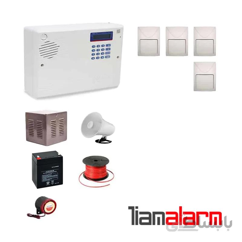 پکیج دزدگیر اماکن با سیم مدل سایلکس سیمکارتی و تلفنیSG84