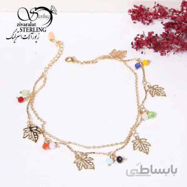 پابند مدل برگ طرح طلا
