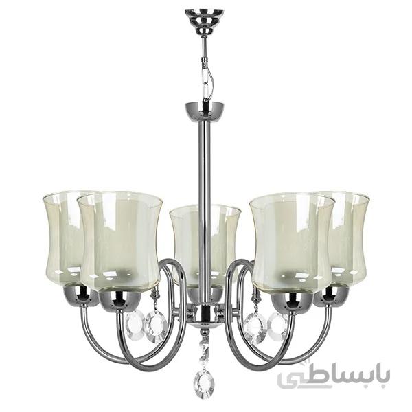 لوستر پنج شعله چشمه نور کد A811/5-C کروم