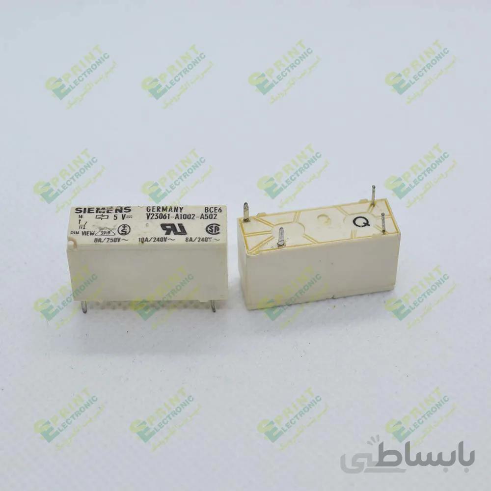 رله 5 ولت پایه معکوس 4 پایه 10 آمپر SIEMENS V23061-A1002-A502