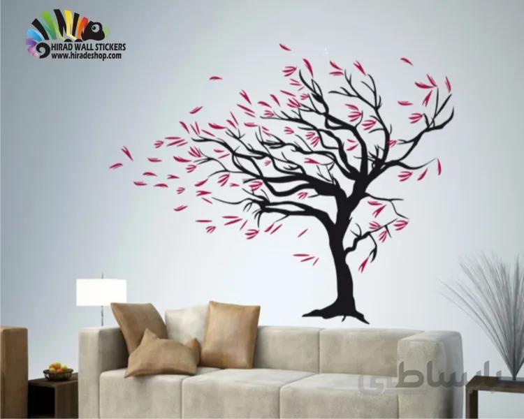 برچسب دیواری شاخه درخت در باد tree wall stickers کد h016