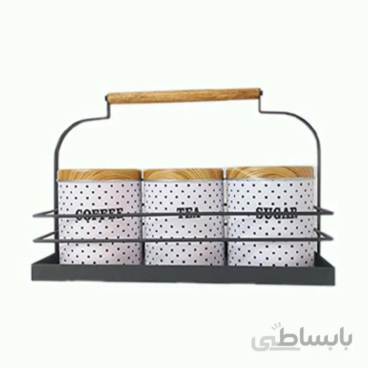 استند پاسماوری فلزی یک طبقه دسته چوبی