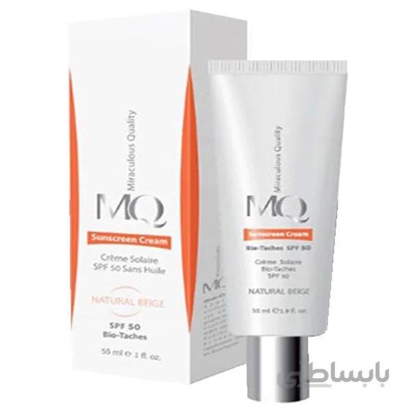 کرم ضد آفتاب SPF50 بايو تاچ بژ طبیعی ام كيو 55 ميل