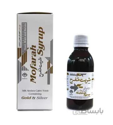 شربت مفرح ابریشمی حاوی ورق طلا و نقره 200 میلی لیتر فراطب