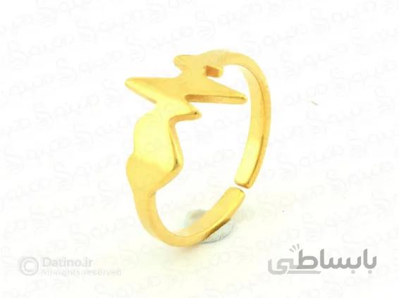 انگشتر نیم بند طرح ضربان zarrin-r-61