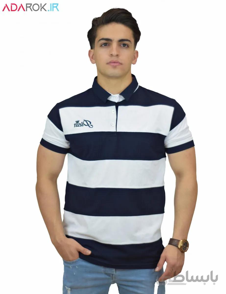 پولوشرت مردانه راه راه - کد 120