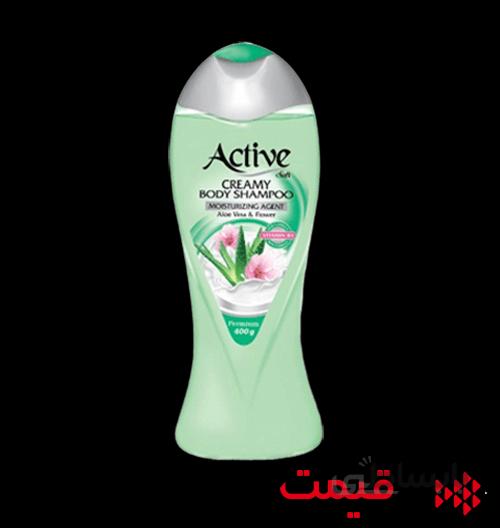شامپو کرمی بدن با عصاره آلوئه ورا و گل اکتیو - 400 گرمی ا Active Aloe Vera & Flower Creamy Body Shampoo - 400 gr