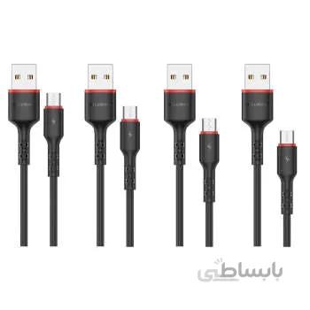 کابل تبدیل USB به MicroUSB کلومن پلاس مدل +K4 مجموعه 4 عددی