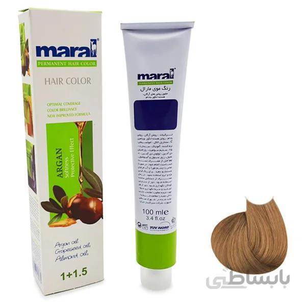 رنگ مو مارال سری طلایی مدل بلوند طلایی متوسط شماره 7.5 maral