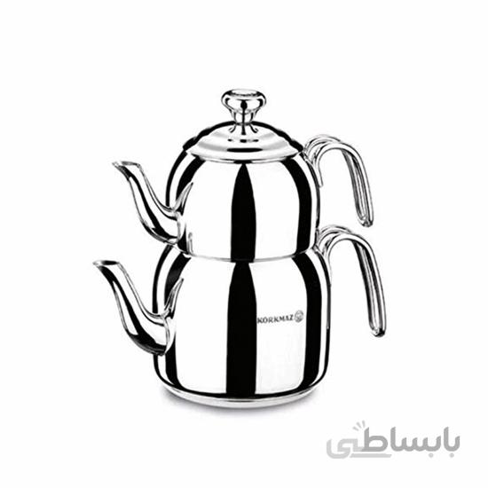 کتری و قوری کرکماز مدل Korkmaz Droppa کد A057 ا Korkmaz Droppa A057 Midi Tea Pot Set