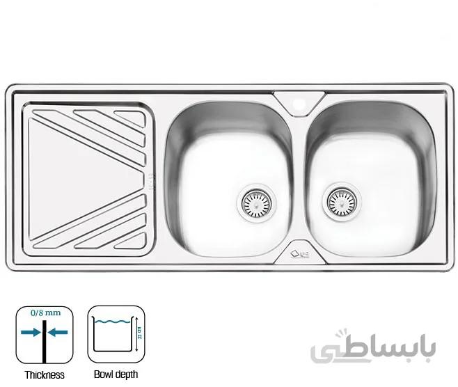 سینک توکار ایلیا استیل مدل 2028 کد 186525