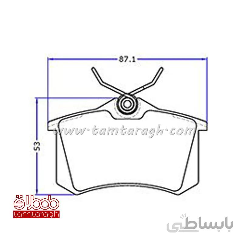 لنت ترمز عقب مگان - لنت پارس جعبه آبی (صادراتی)