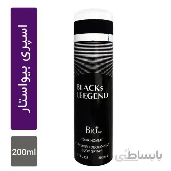 اسپری بدن مردانه بیو استار مدل Bio star BLACKs LEEGEND